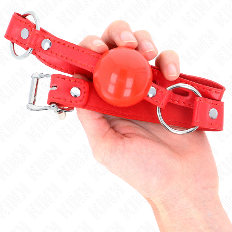 KINK - TPE-BALL 4 CM KNEBEL MIT RED-SCHLOSS 60 x 2 CM