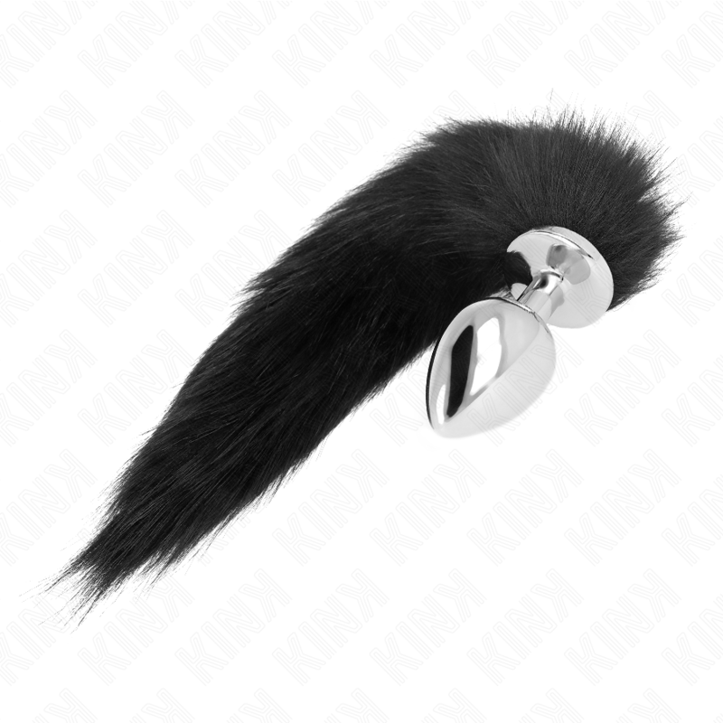 KINK - ANAL PLUG SIZE L 10 X 4 CM WITH PLASTIC TAIL 40 CM BLACK