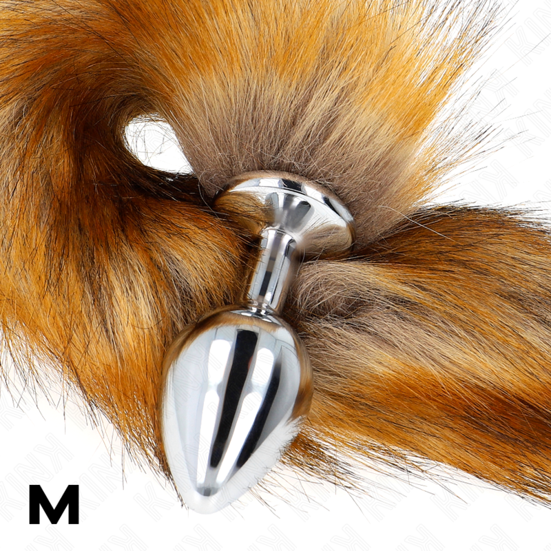 KINK - ANAL PLUG GRÖSSE M 8 X 3.5 CM MIT KUNSTSTOFFSCHWANZ 40 CM BRAUN