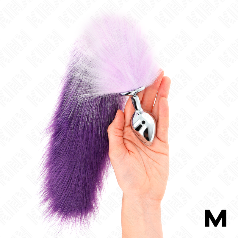 KINK - ANAL PLUG GRÖSSE M 8 X 3.5 CM MIT KUNSTSTOFFSCHWANZ 40 CM LILAC