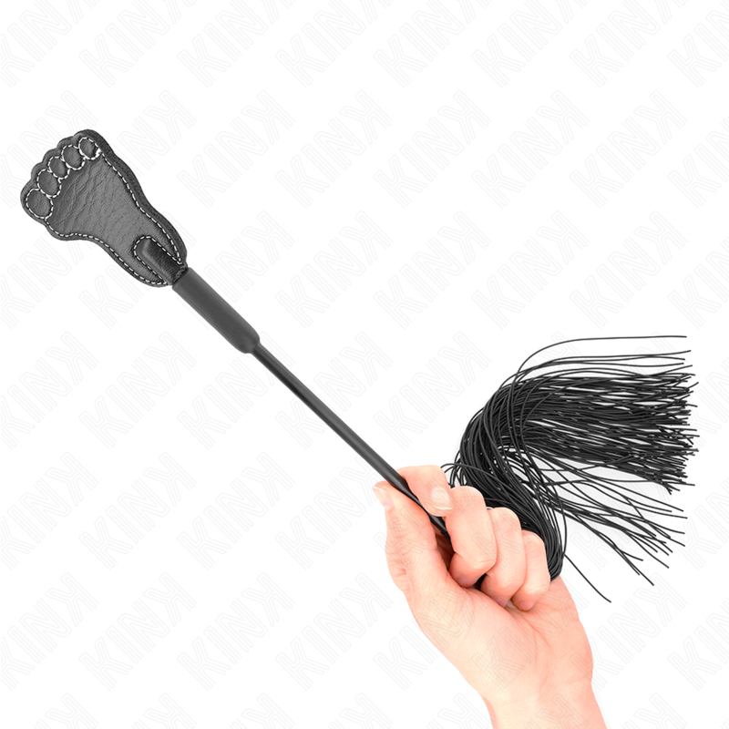 KINK - FOOT-SHAPED PADDLE WITH TASSEL WHIP 31 CM