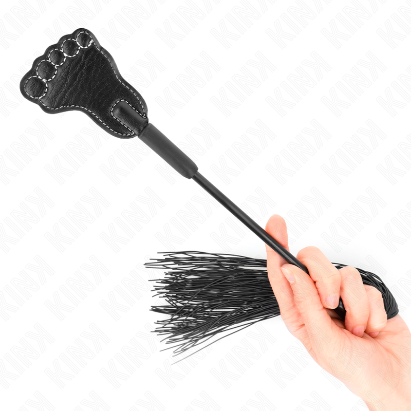 KINK - FOOT-SHAPED PADDLE WITH TASSEL WHIP 31 CM