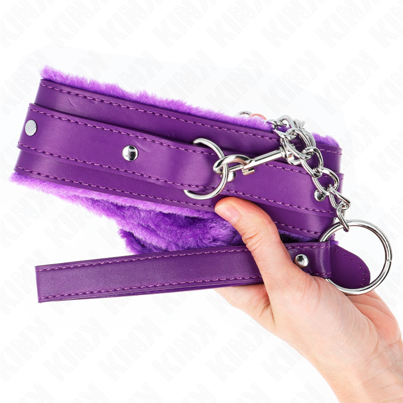 KINK - HALSBAND MIT LEINE 65 CM MIT EINSCHRÄNKUNGEN LILAC 36-42 CM X 5.5 CM