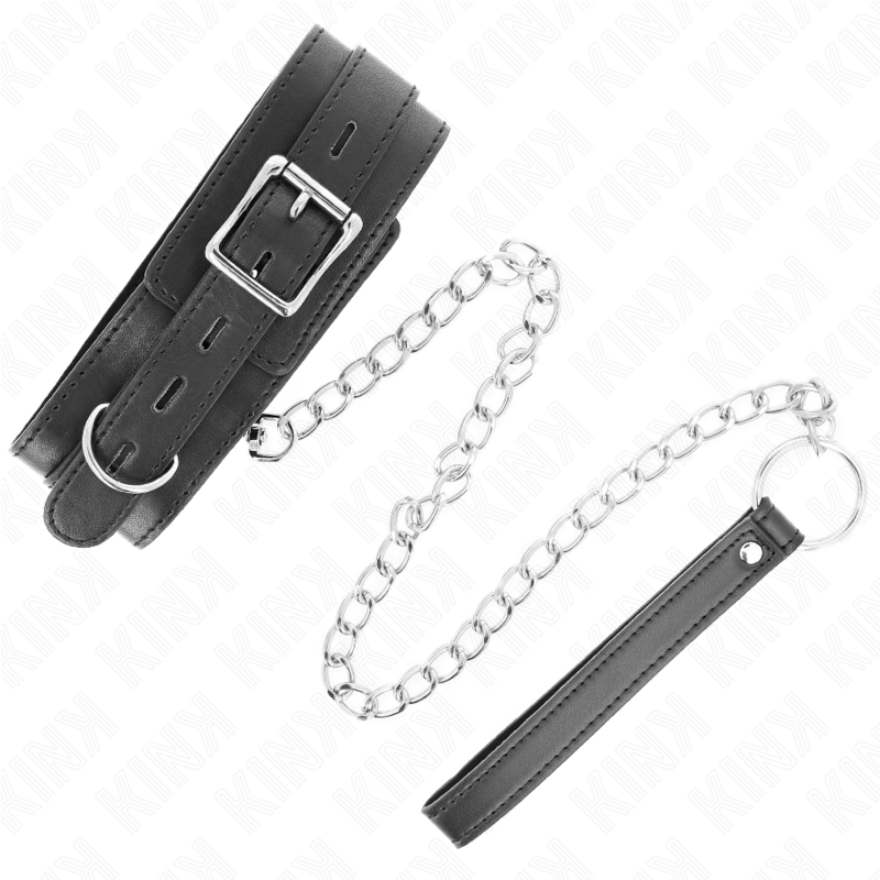KINK - HALSBAND MIT GÜRTEL 65 CM MIT RIEMEN SCHWARZ 54 X 4.5 CM