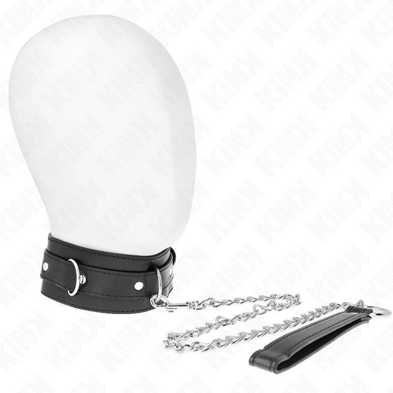 KINK - HALSBAND MIT GÜRTEL 65 CM MIT RIEMEN SCHWARZ 54 X 4.5 CM