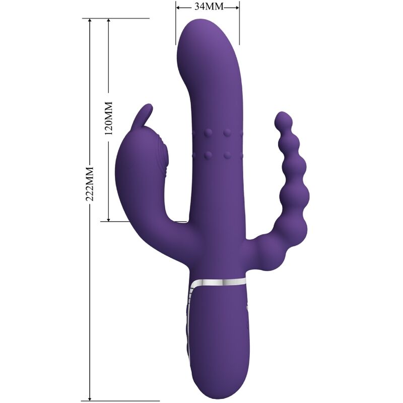 PRETTY LOVE - CAMMY TRIPLE VIBRATOR MULTIFUNKTION 4 IN 1 LILAC