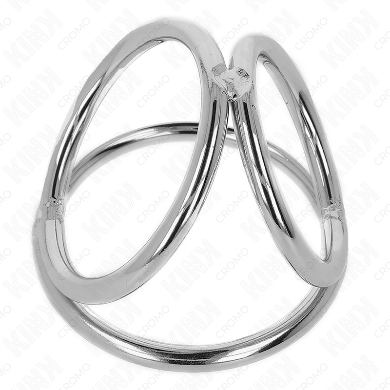 KINK - DREIFACH CHROM METALL PENISRING 3.8 CM BIS 5 CM MODELL 2