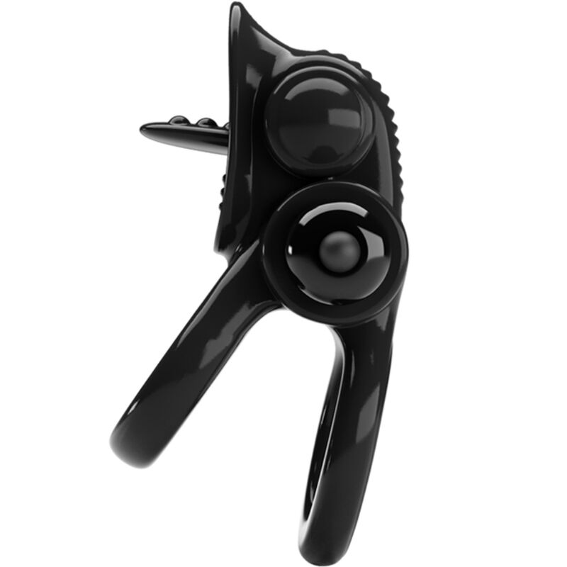 PRETTY LOVE - PASSIONATE RING DOUBLE VIBRATION RING + CLITORIS STIMULATOR BLACK