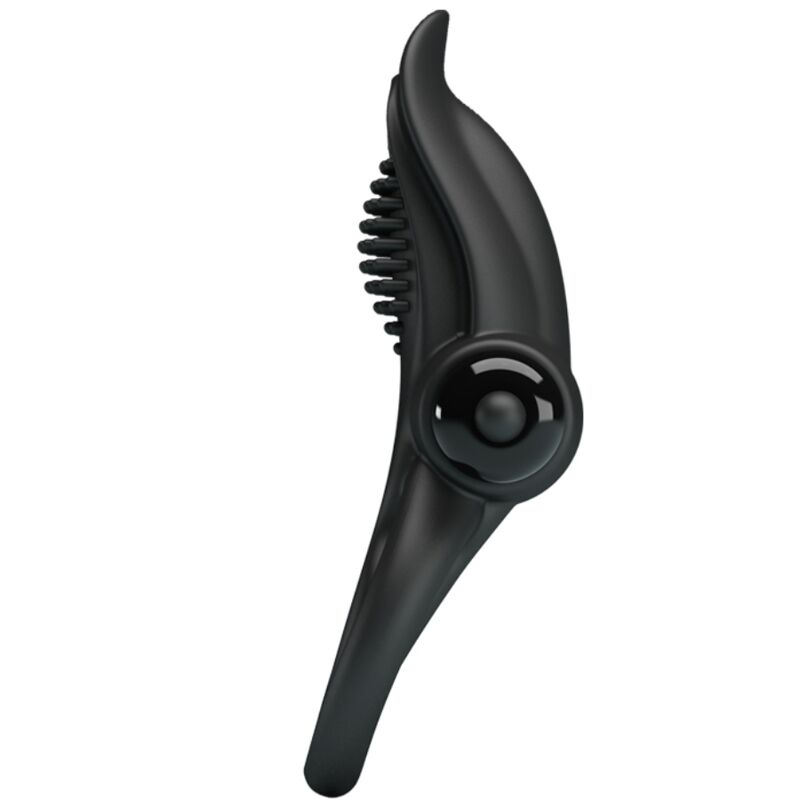 PRETTY LOVE - DOUBLE VIBRATION RING + CLITORIS STIMULATOR 10 VIBRATIONS BLACK