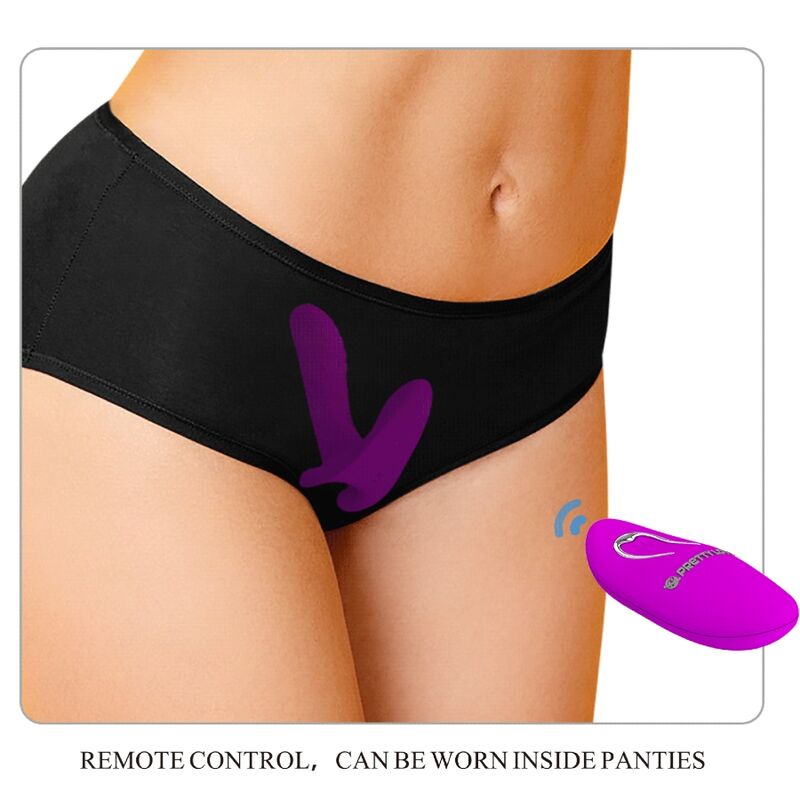 PRETTY LOVE - MASSAGER & VIBRATOR 12 VIBRATIONEN FERNBEDIENUNG LILA