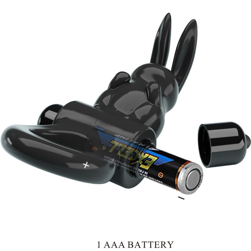 PRETTY LOVE - EXCITING RABBIT VIBRATOR RING 10 VIBRATIONS BLACK