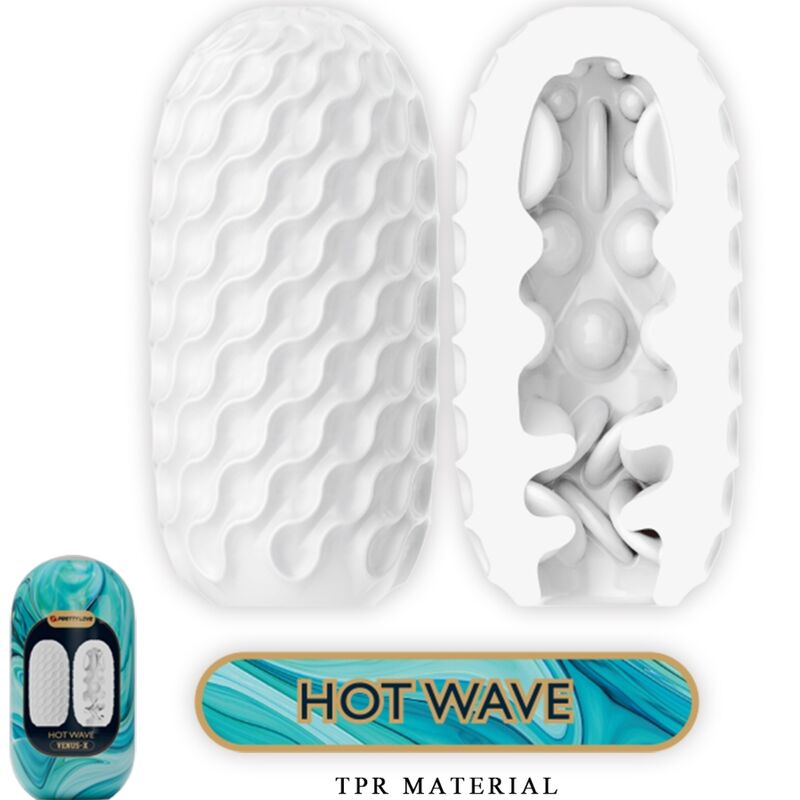 PRETTY LOVE - VENUS X 15 SILICONE MALE MASTURBATORS, WHITE