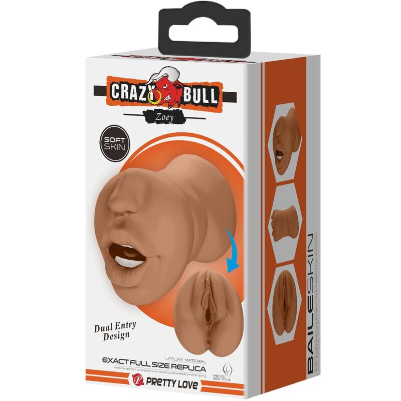 CRAZY BULL - ZOEY DOPPELMASTURBATOR MUND & VAGINA FLEISCH