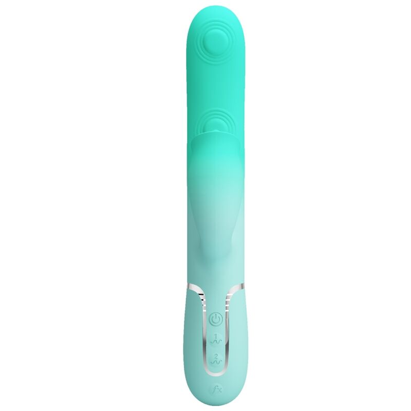 PRETTY LOVE - GIGI MULTIFUNKTIONS-RABBIT-VIBRATOR AQUAGRÜN