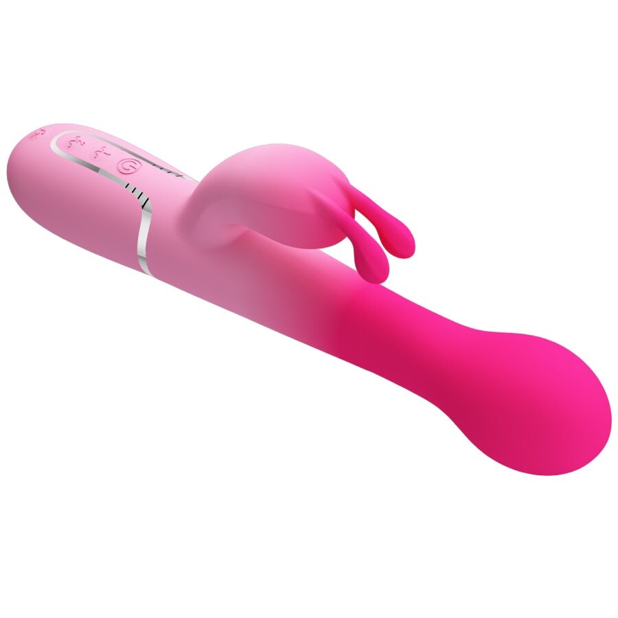 PRETTY LOVE - DEJON 3 IN 1 MULTIFUNKTIONS-RABBIT-VIBRATOR ROSA