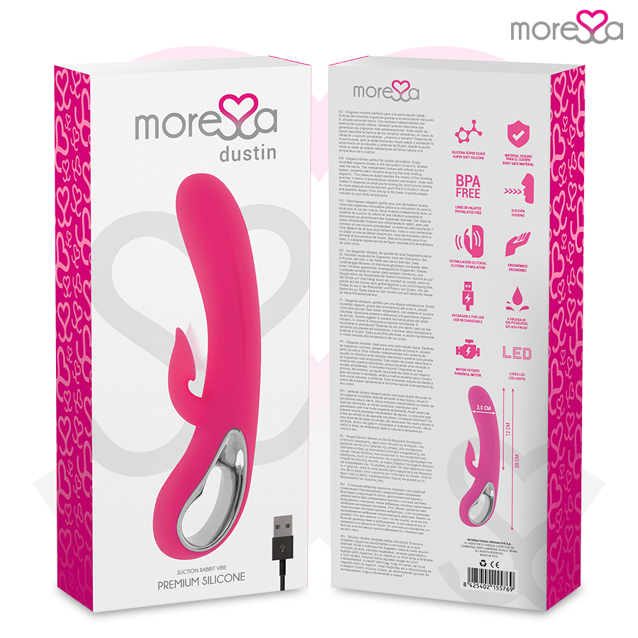 MORESSA - DUSTIN KLITORIELLE STIMULIERENDE WELLEN UND STARKE VIBRATION PREMIUM-SILIKON WIEDERAUFLADBAR