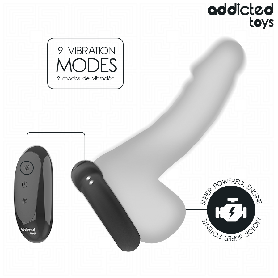ADDICTED TOYS - VIBRIERENDER COCKRING MIT WÄRMEEFFEKT UND FERNBEDIENUNG