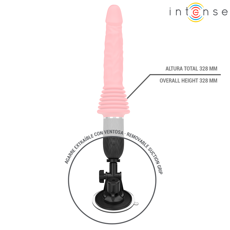 INTENSE - CYNTHIA FERNBEDIENUNGS-STOSSVIBRATOR MIT WÄRMEFUNKTION