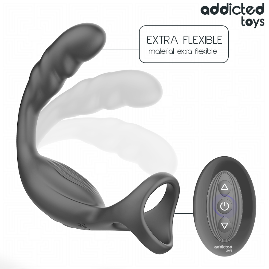 ADDICTED TOYS - DOPPELTER PROSTATIK-COCKRING MIT FERNBEDIENUNG
