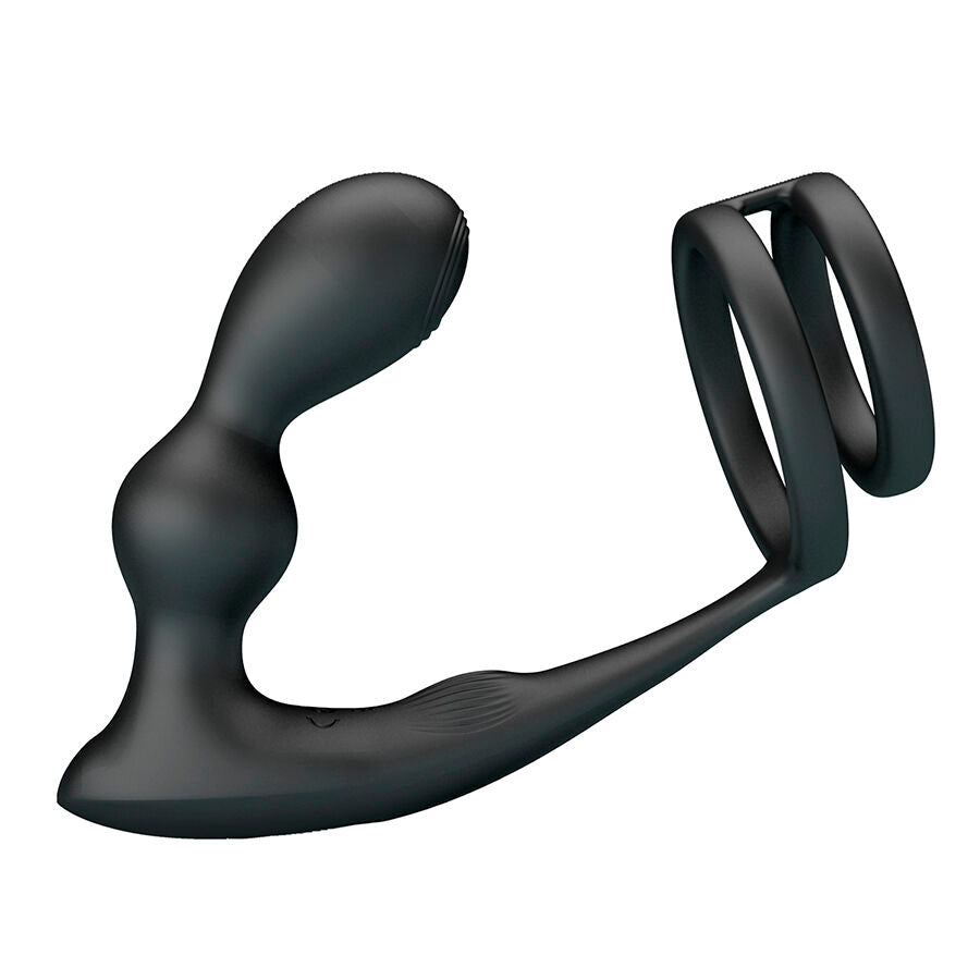 MR PLAY - VIBRIERENDER ANALPLUG MIT PENISRING UND FERNBEDIENUNG