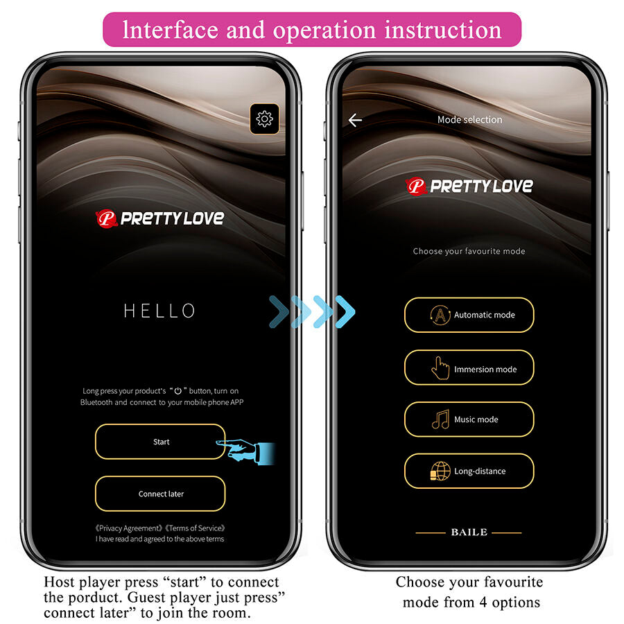 PRETTY LOVE - DORA UNSICHTBARER VIBRATOR MIT KOSTENLOSER APP