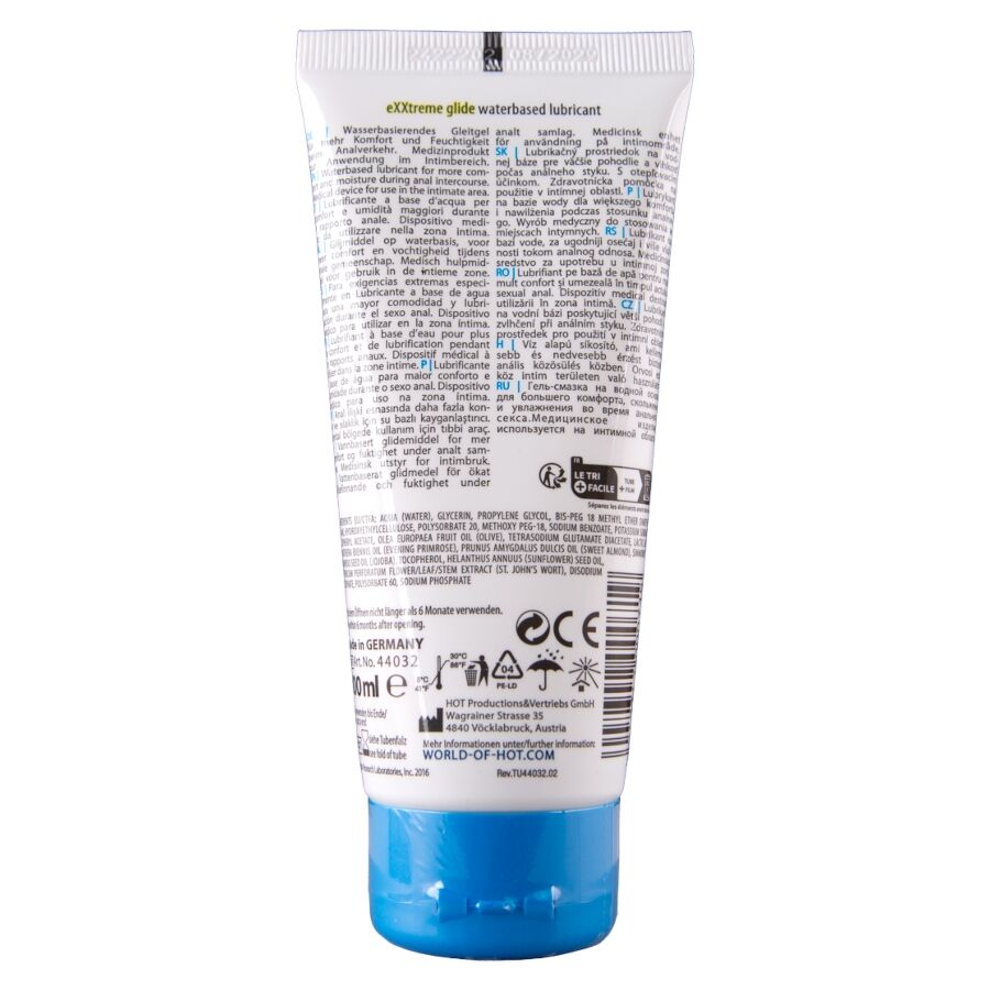 HOT - EXTRA GLEITENDES GLEITMITTEL AUF WASSERBASIS + KOMFORTÖL A+ 100 ML