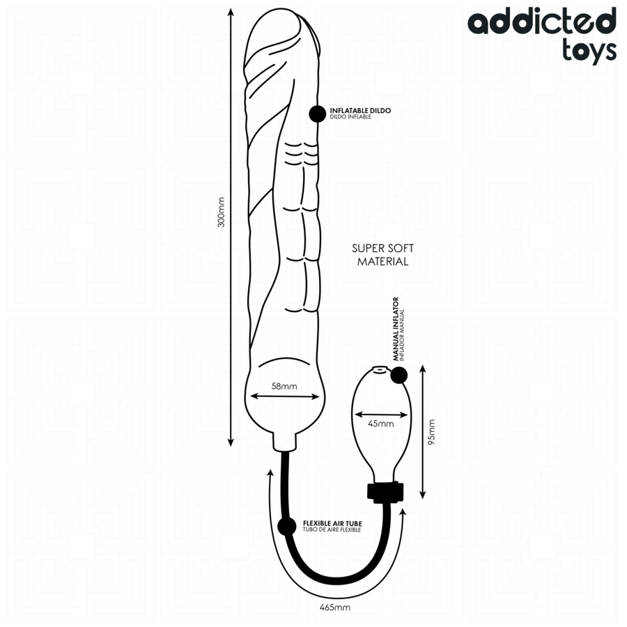 ADDICTED TOYS - INFLATABLE DILDO XL MODEL 3