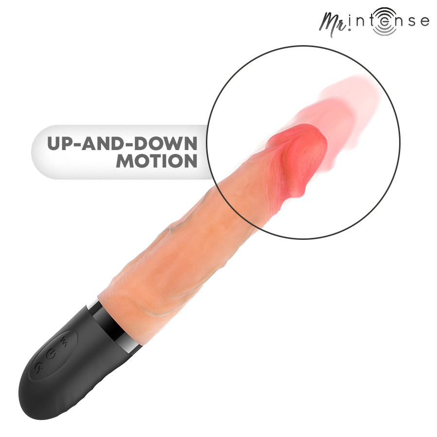 MR INTENSE - JEAN UP&DOWN VIBRATOR SILIKON MIT WÄRMEEFFEKT 24 CM -Ø- 3,8 CM