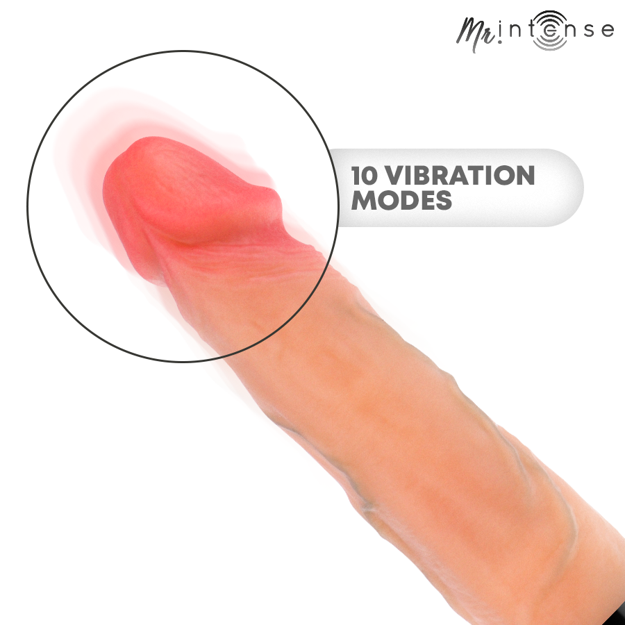 MR INTENSE - JEAN UP&DOWN VIBRATOR SILIKON MIT WÄRMEEFFEKT 24 CM -Ø- 3,8 CM