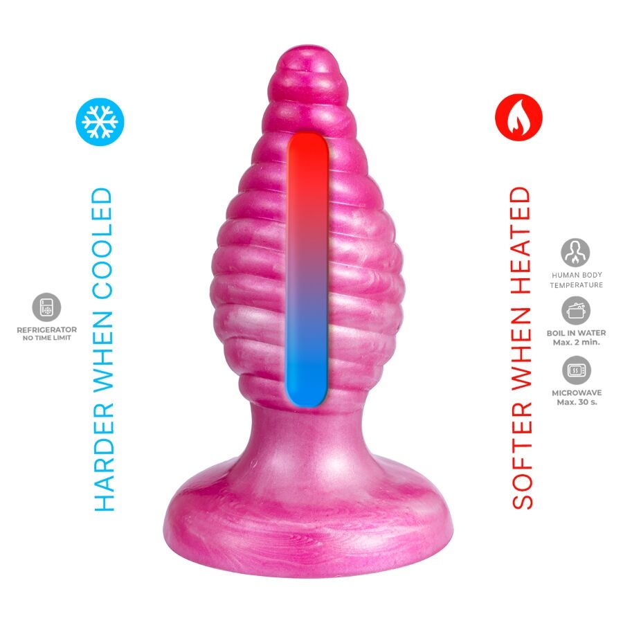 SILEXD - CHERRY KIRSCH-ANALPLUG FANTASY LIQUID SILIKON THERMOREAKTIV ROSA 9,2 CM
