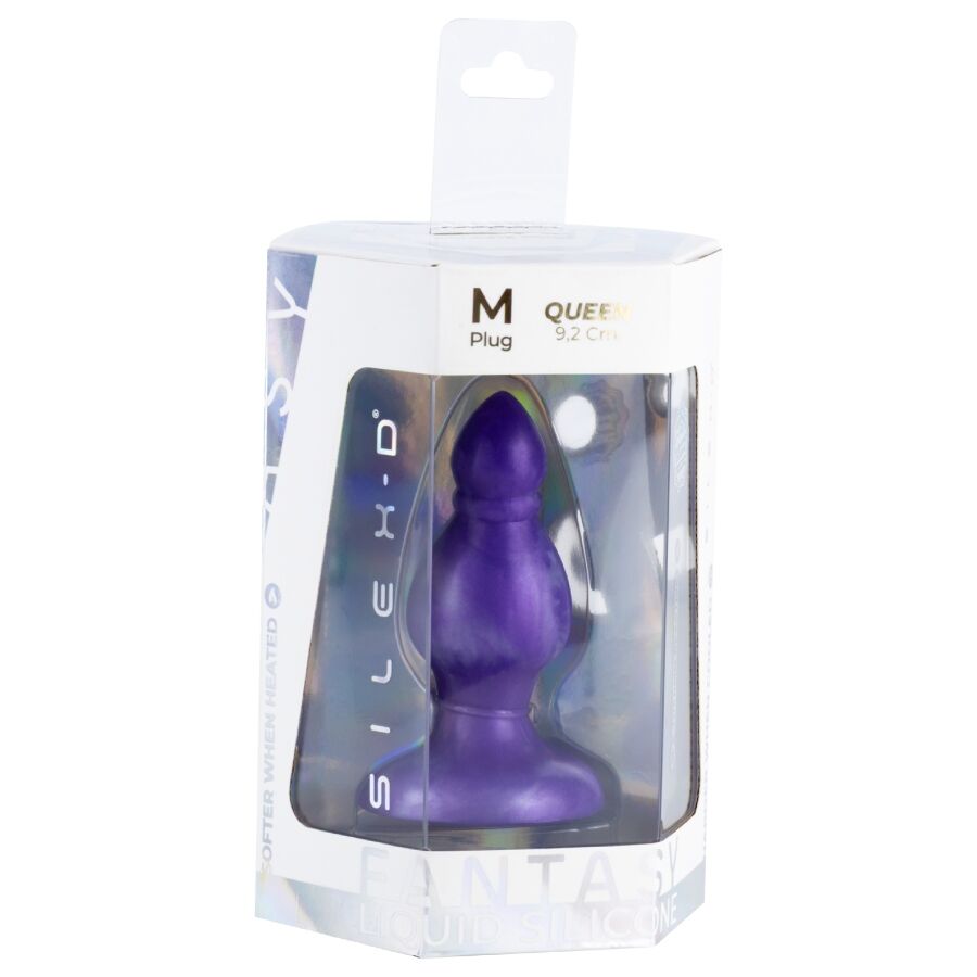 SILEXD - QUEEN ANAL PLUG FANTASY FLÜSSIGSILIKON THERMOREAKTIVES LILA 9,2 CM