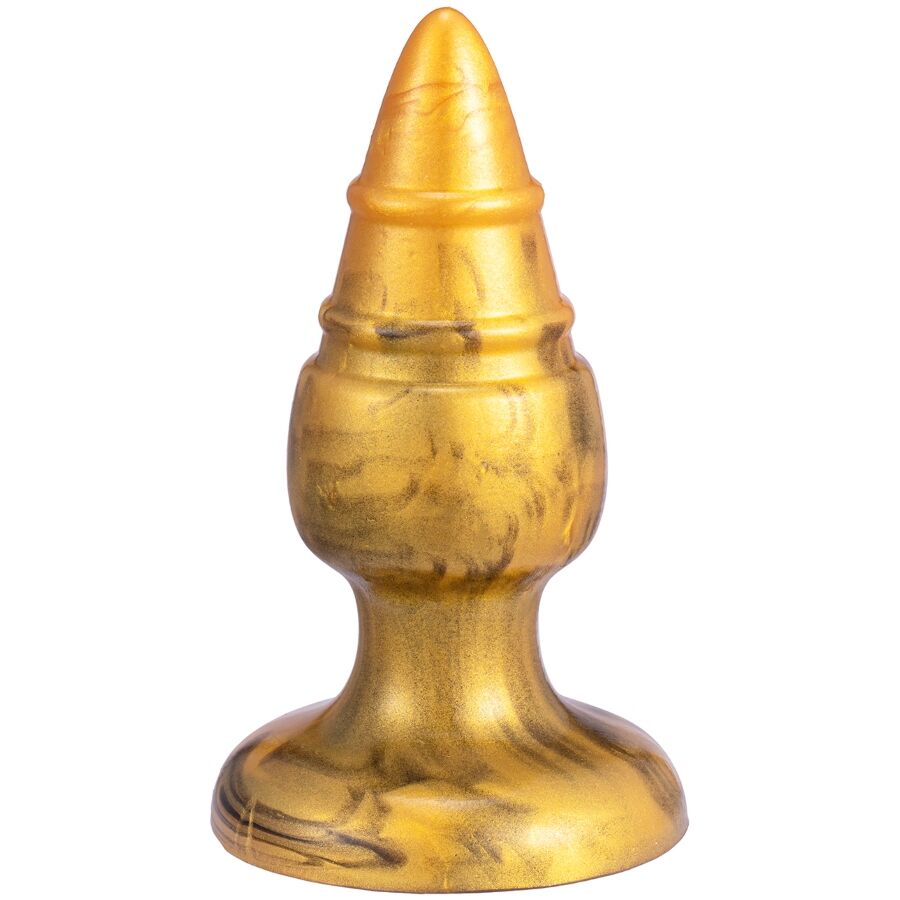 SILEXD - GOLDY ANAL PLUG FANTASY FLÜSSIGES SILIKON THERMOREAKTIVES GOLDENES 9,2 CM