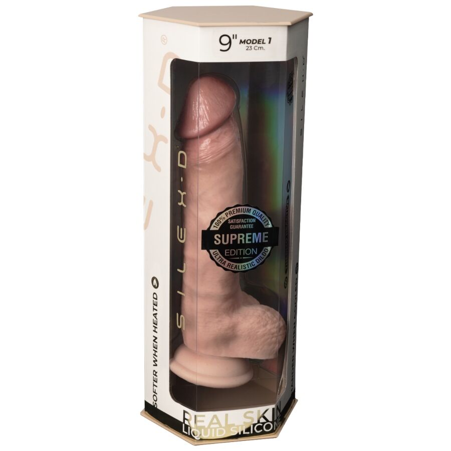 SILEXD - MODELL 1 ECHT HAUT SUPER REALISTISCHER PENIS THERMOREAKTIVES PREMIUM SILEXPAN 22,8 CM