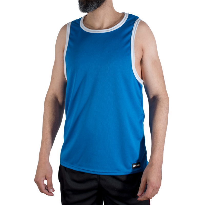 MACHO - CMV002 BLAUES GYM-T-SHIRT