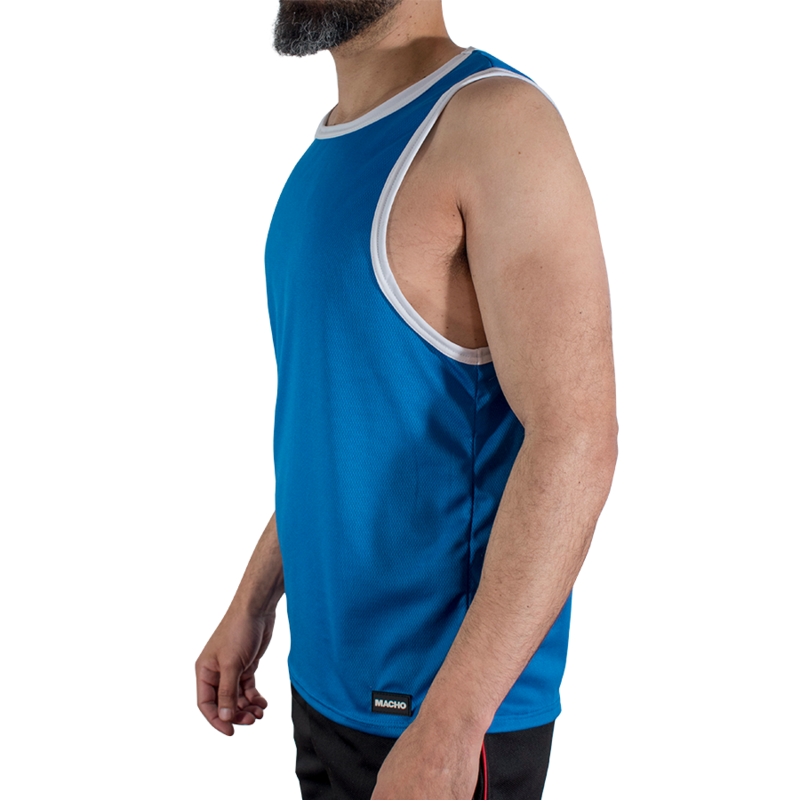 MACHO - CMV002 BLAUES GYM-T-SHIRT