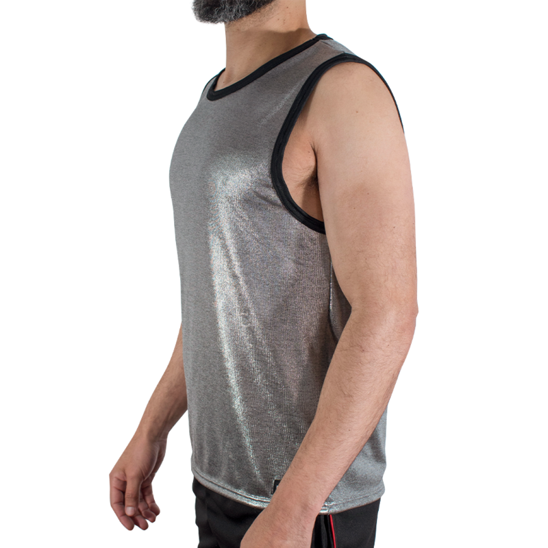 MACHO - T-SHIRT MIT FEINEM GLITZER, GRÖSSE