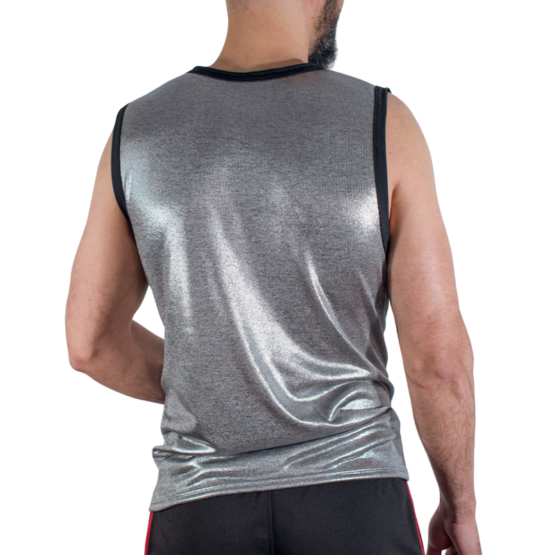 MACHO - T-SHIRT MIT FEINEM GLITZER, GRÖSSE