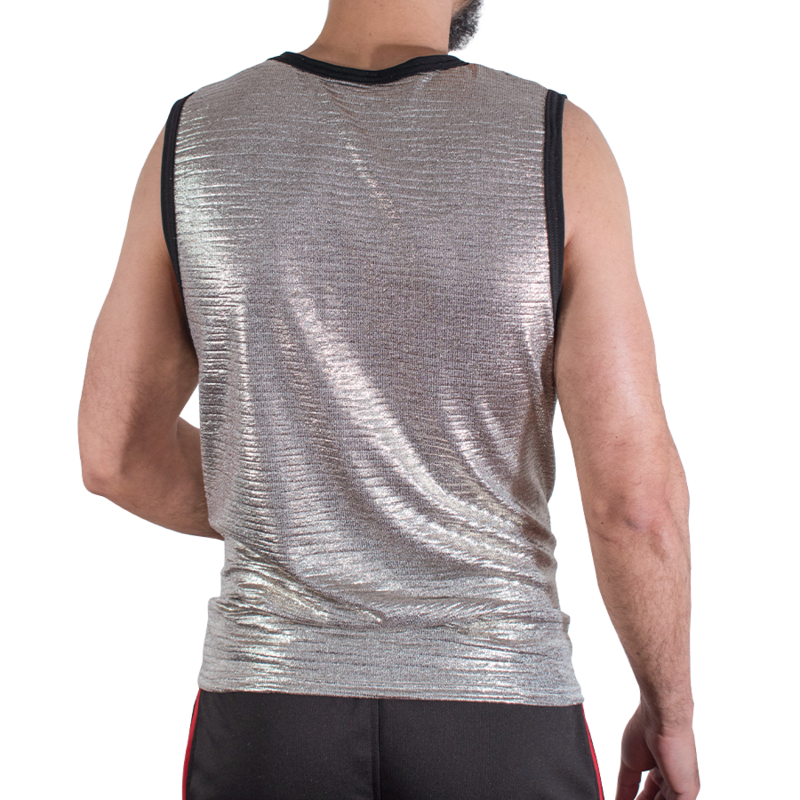 MACHO - T-SHIRT MIT FEINEM GLITZER, GRÖSSE