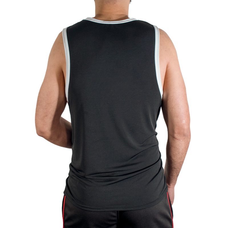 MACHO - CMV004 Schwarzes Sport-T-Shirt