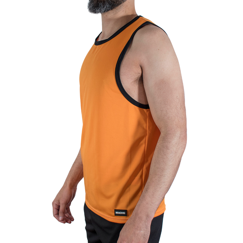 MACHO - CMV005 ORANGE GYM T-SHIRT
