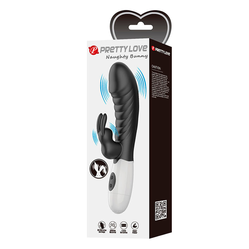 PRETTY LOVE - NAUGHTY BUNNY 30-FUNKTIONEN-HASENVIBRATOR SCHWARZ