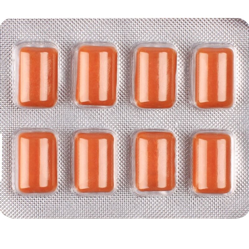 WUG SOLAR – Funktionelles Vitamin- und Zink-Kaugummi mit tropischem Fruchtgeschmack, 8 Stück pro Blisterpackung