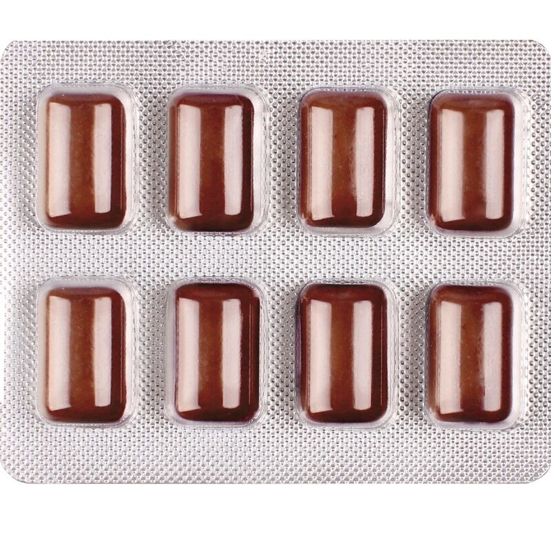WUG POWER UP – Funktioneller Koffein- und Mate-Kaugummi mit Kaffeegeschmack, 8 Stück pro Blisterpackung