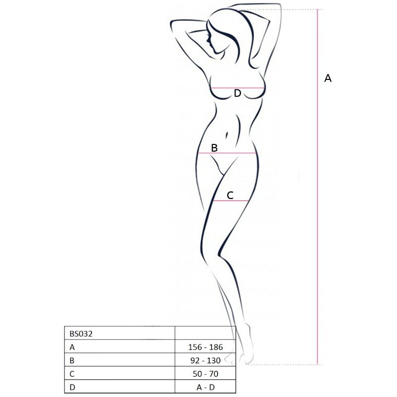PASSION - WOMAN BS032 RED BODYSTOCKING, ONE SIZE