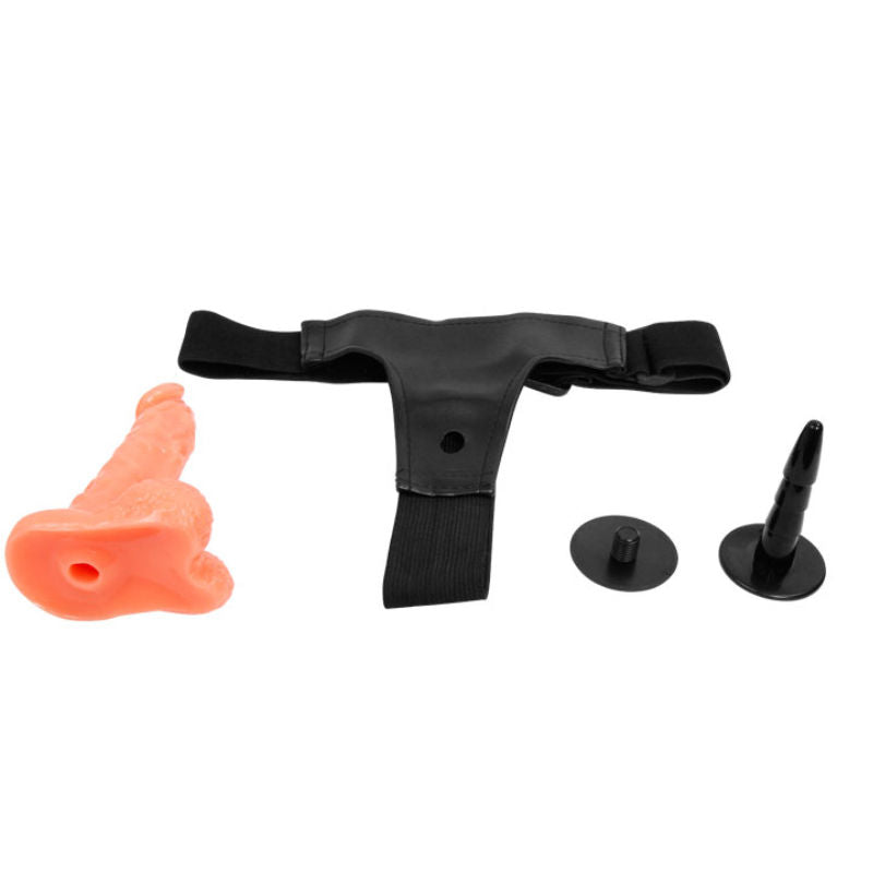 DANCE - GURT MIT REALISTISCHEM PENIS UND ULTRA LEIDENSCHAFTLICHEM VERSTELLBAREN HÖSCHEN 15.5 CM