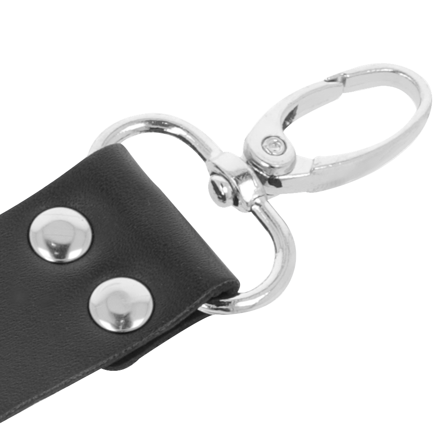 DARKNESS - LEATHER HANDCUFFS FOR FEET AND HANDS BLACK