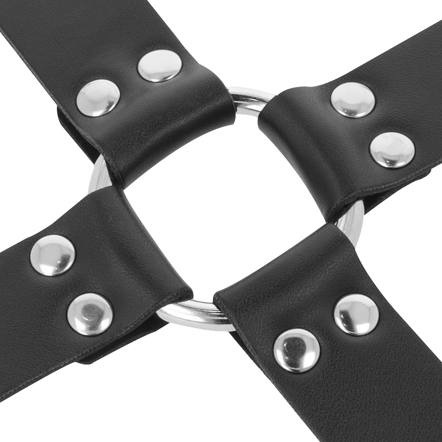 DARKNESS - LEATHER HANDCUFFS FOR FEET AND HANDS BLACK