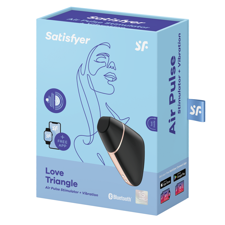 SATISFYER - LOVE TRIANGLE STIMULATOR & VIBRATOR WEISS