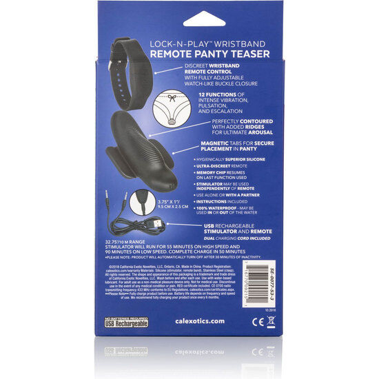 CALEXOTICS - BRACELET PANTY TEASER WITH REMOTE CONTROL