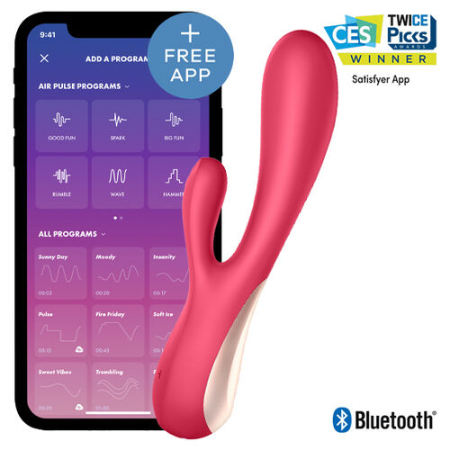 SATISFYER - MONO FLEX ROSA o. ROT MIT APP